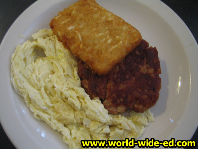 Corn beef hash and eggs with hash brown
