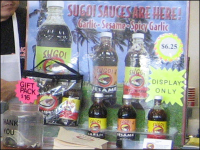 Sugoi's Bottled Sauce Display