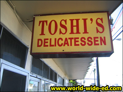 Toshi's Delicatessen Sign