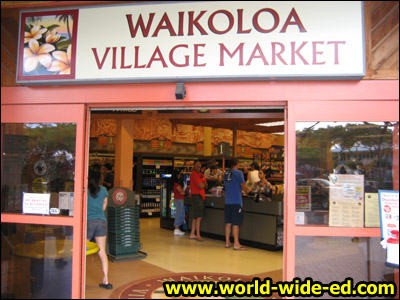 Shopping for dinner at Waikoloa Village Market