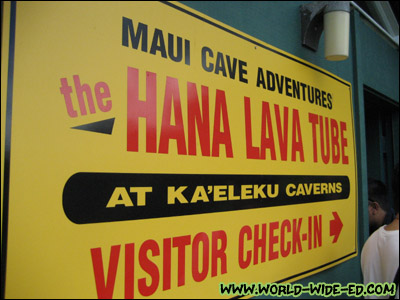 The Hana Lava Tube at Ka`eleku Caverns - Visitor Check In