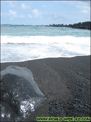 Black Sand Beach at Wai`anapanapa State Park