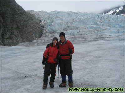 Wifey and I after conquering Mendenhall Glacier