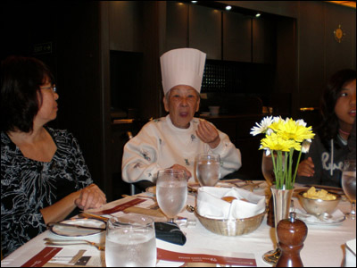Grandma having fun at the Master Chef's Dinner [Photo credit: Norman Kubota]