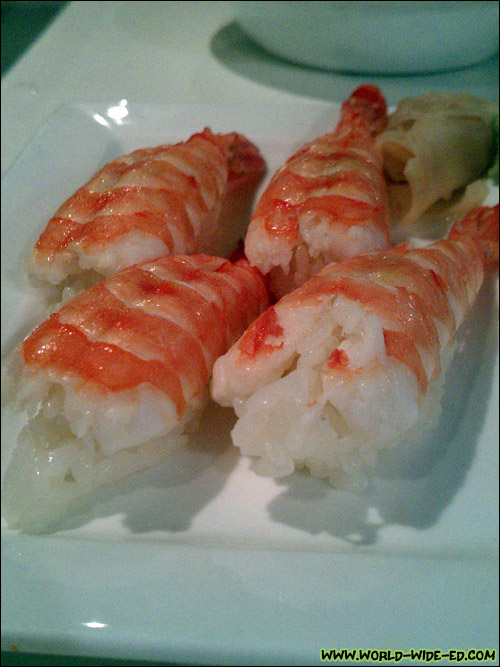 Ebi (shrimp) sushi