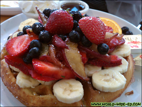 The 'Sheryl Surprise' Waffle from Cafe Kaila