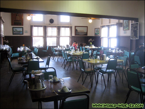 Inside the Manago Hotel restaurant