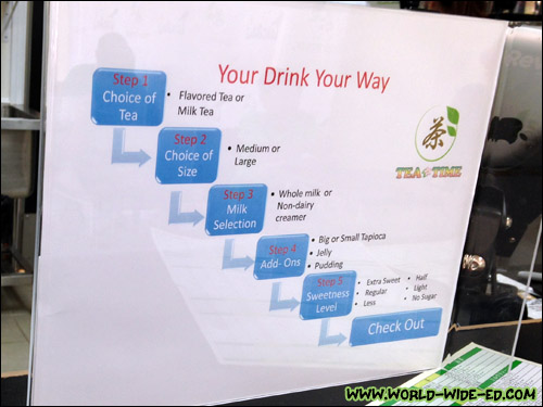 How to order your bubble drink at Tea Time
