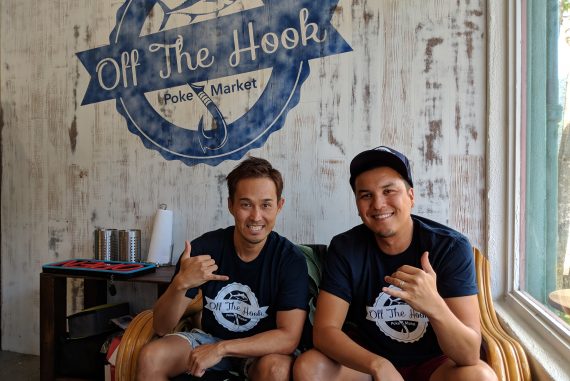 Tomoki Ito and JP Lam, partners in Off the Hook Poke Market in Manoa Valley