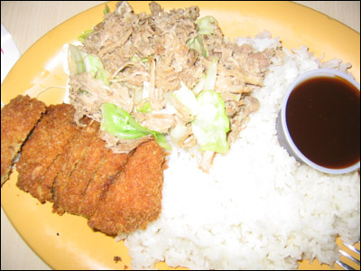 Kalua Pig and Katsu Combo