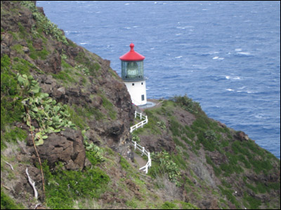 First glimpse of the Makapu`u Lighthouse