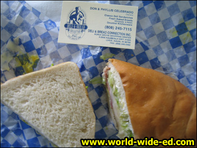Two different sandwiches from the Deli & Bread Connection, Inc.