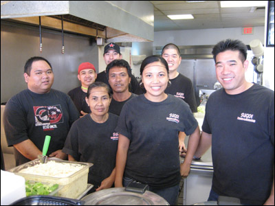 Zack Lee (far right) and his staff at Sugoi's
