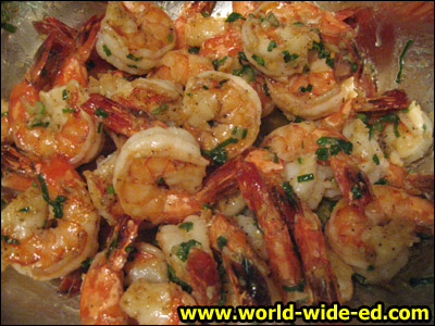 Garlic butter shrimp