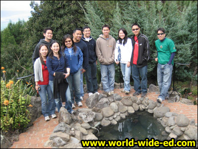 Group shot outside Kula Lodge & Restaurant