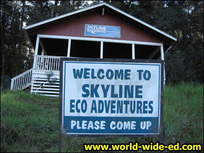 Skyline Eco-Adventures Sign