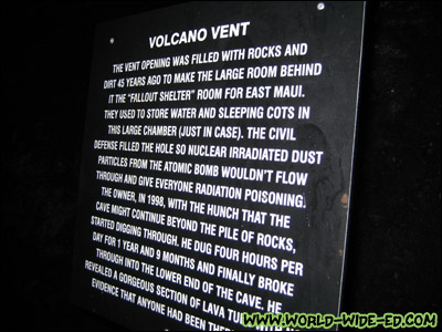 Volcano Vent Sign