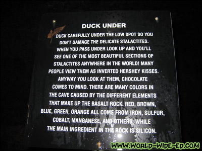 Duck Under Sign