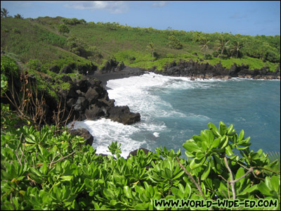 Black Sand Beach at Wai`anapanapa State Park