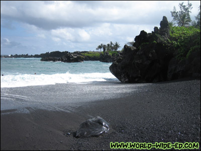 Black Sand Beach at Wai`anapanapa State Park