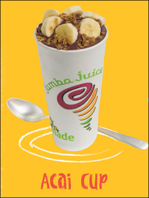 Açai Cup ad (photo courtesy Jamba Juice Hawaii)