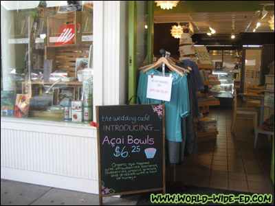 Açai Bowl outside The Wedding Café