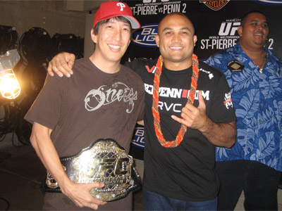 The future(?) and current UFC Lightweight champs. BJ Penn... What a cool brutha!