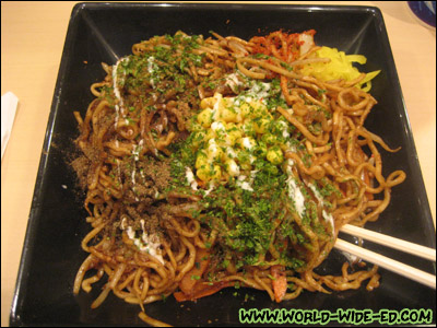 Miso Yakisoba (Fried Noodles) from Umaya (with my bevy of sprinkles!)