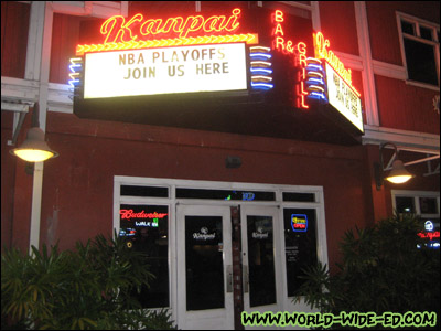 Kanpai Bar & Grill sign