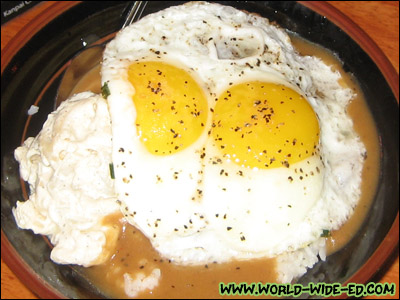 Braised Shortrib Loco Moco With Natural Pan Gravy and Two Eggs - $12