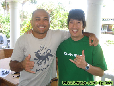 B.J. Penn and your boy. Yeah, I need a haircut... I know! :P