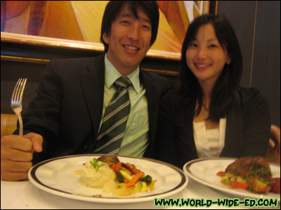 The wifey and I on formal night at the Vista Dining Room