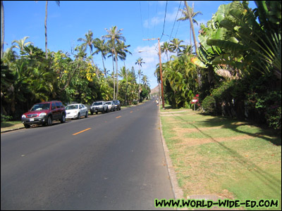 Again, much like the marathon, you go up Kahala Ave towards the finish.