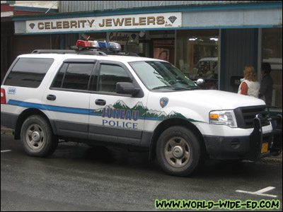 Police Car in downtown Juneau