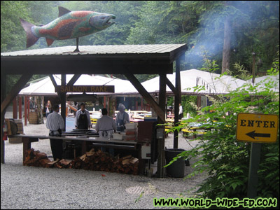 Alaska Salmon Bake at Gold Creek, Juneau, Alaska