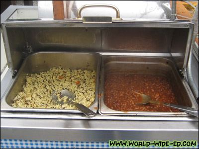 Wild-rice pilaf and Chilkoot baked beans