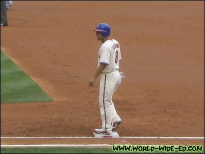 Shane Victorino sporting the double-eared helmet