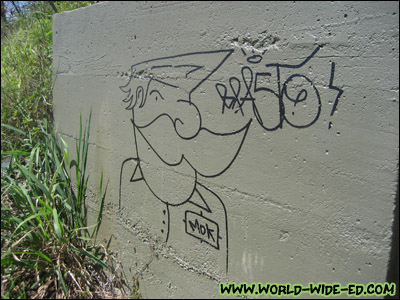 Artwork at the top of Koko Head trail - A welcome sight