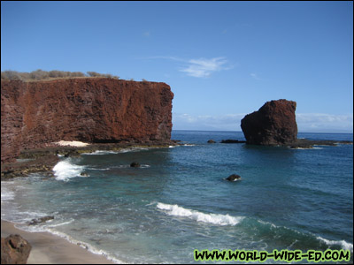 Pu`u Pehe from the cliff's edge