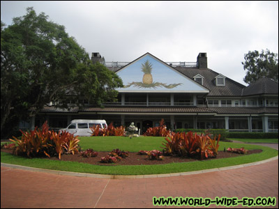 Looking towards the Lodge at Koele's main building