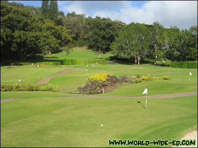 18 hole miniature golf putting course
