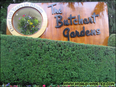 The Butchart Gardens sign