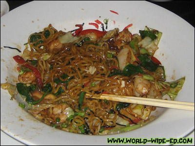 Seafood Yakisoba - seafood stir friend with egg noodles & vegetables - $15