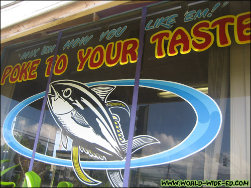 Poke to Your Taste sign