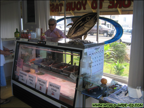 Display case at Poke to Your Taste