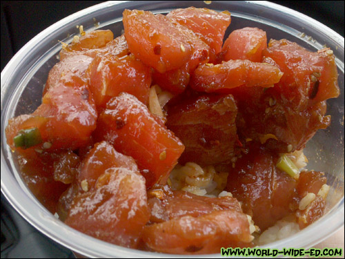 Small Ahi Shoyu Poke Bowl from Kahuku Superette ($9.99/lb + $1)