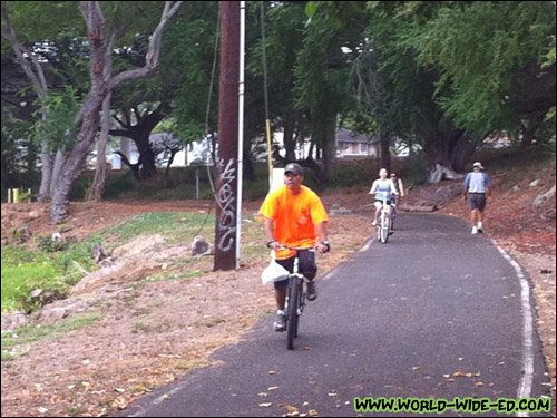 Pearl Harbor Bike Path in the Aiea Bay State Recreation Area [Photo Courtesy: Todd Wakida]