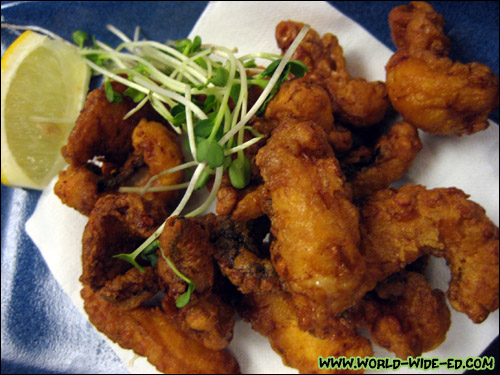 Sunagimo Kara Age (Deep Fried Chicken Gizzards)