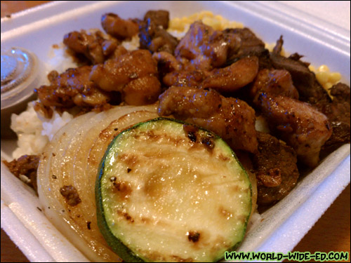 Juicy Steak & Garlic Teri Chicken Combo - $8