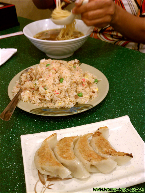 Combo A Set - Mini Shoyu Ramen, Fried Rice and 4 pieces of Gyoza - $7.75